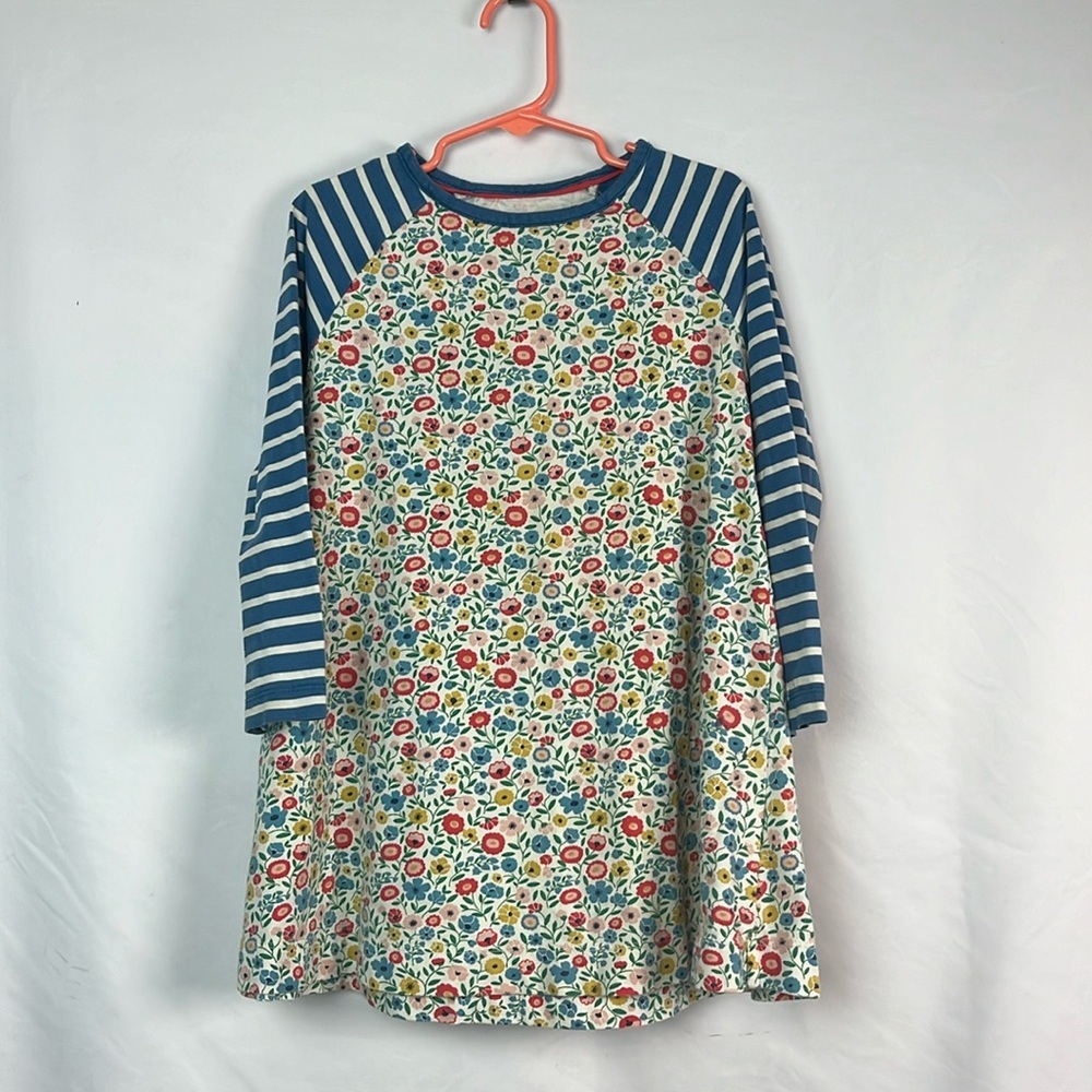 Biden girls flower long sleeve raglan style dress 4-5